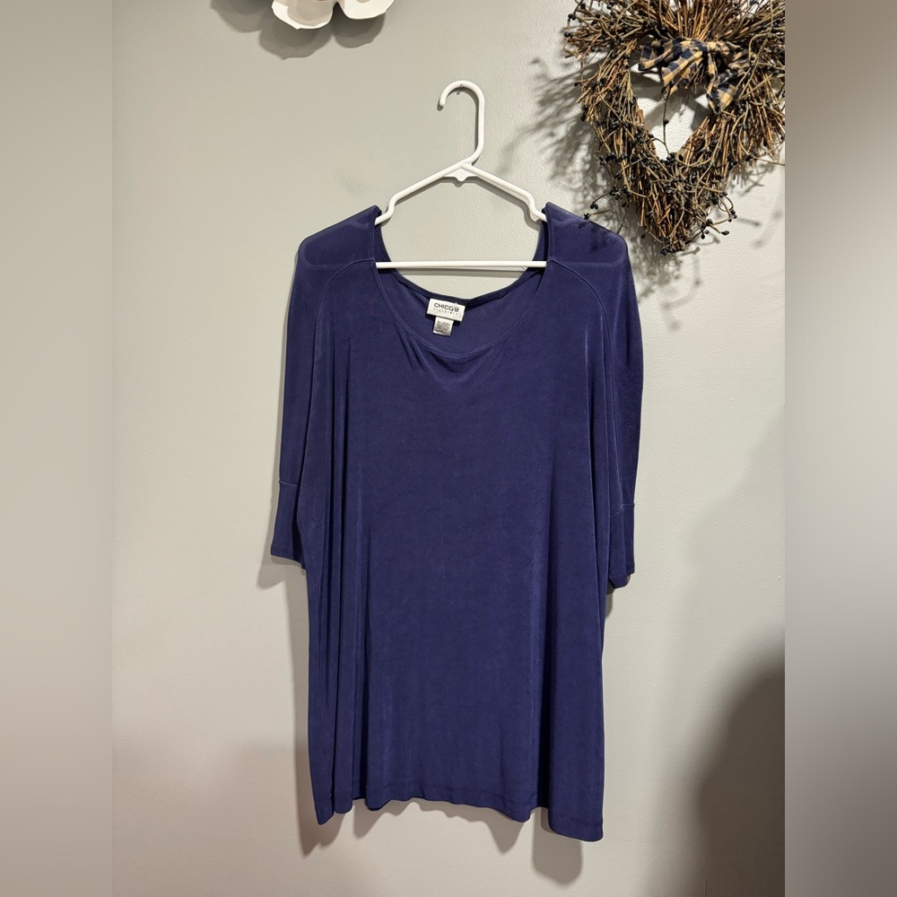 Chico’s Travelers Blouse Size Medium